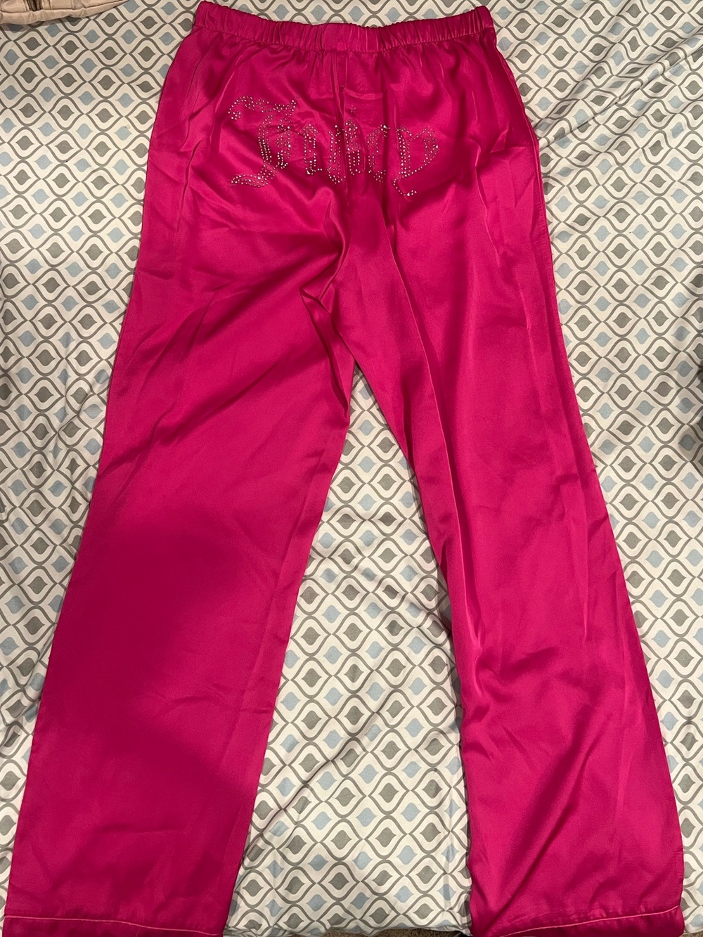 Juicy Couture Pink Satin Pajama Pants